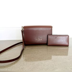 Kate Spade tan crossbody and wallet